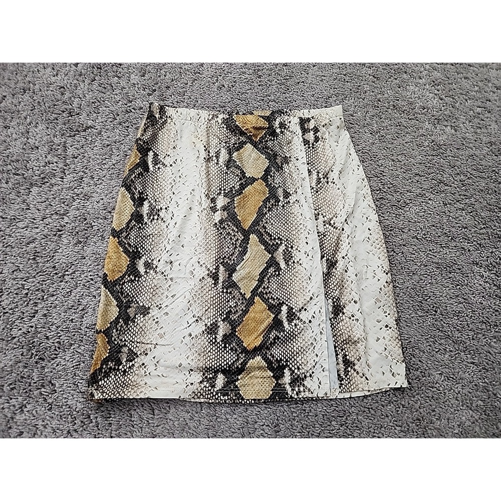 Windsor Skirt Womens L Snake Print Pull On Side Slit Y2K 63069-1 Made in USA